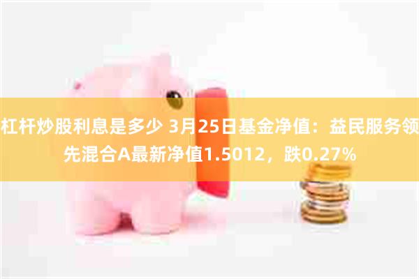杠杆炒股利息是多少 3月25日基金净值：益民服务领先混合A最新净值1.5012，跌0.27%